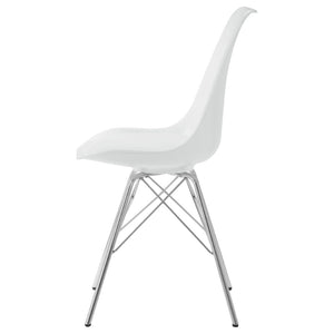 English Elm Marli Leatherette Dining Chairs with Chrome Eiffel Legs Modern Pair for Stylish Rooms B062P447718