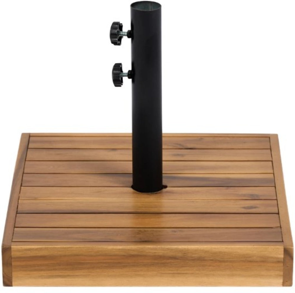 English Elm Easy Fillable Hdpe Square Patio Umbrella Stand Base with Uv Resistant Weatherproof Design T3971P427473