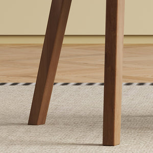 English Elm Solid wood dining chair set of 2 with PU leather seats, ash wood frame, ergonomic comfort, White+Walnut blend elegance W509P342510