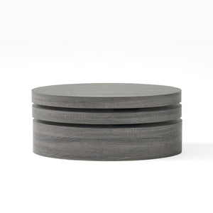 English Elm Christopher Knight Home® - MODERNESQUE Oval Rotating Coffee Table with 3-Tier Swivel Surfaces, Plywood Build, Sleek Modern Functionality Black N758P245072B