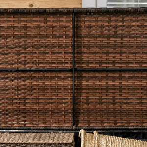 English Elm Outsunny Outdoor Rattan Deck Box With Liner - Stylish Storage For Cushions, Shoes, Pool Toys & More W2225P200517-GIGA