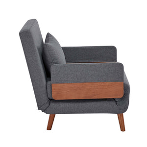 English Elm TRIO Convertible Modular Sleeper Sofa Bed with 3-Level Adjustable Backrest, Silent Hinges, Space-Saver Grey W3391S00010