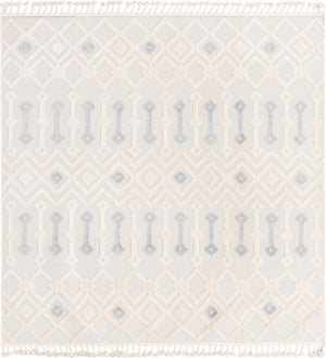 Unique Loom Arlo Lenny Machine Made Tribal Rug Sandy Beige, Beige/Gray 7' 10" x 7' 10"