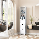 Slim Bathroom Storage Cabinet, 3 Drawers, 2 Shelves, 11.8