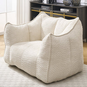 English Elm Sofa plush beanbag chair with superfiber cover and resilient foam filling for ultimate home comfort and relaxation Beige W1996P252264