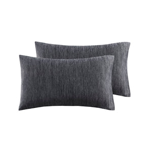 JLA Home Urban Habitat - Nylon breathable jersey sheet set — silky heathered knit, wrinkle‑resistant, cool-to-touch comfort for warm sleepers Black UH20-2466