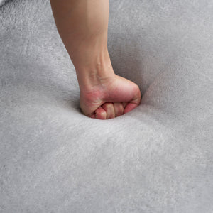 English Elm Queen Plush Floor Sofa Futon with 4 Pillows — Modern Foam Folding Couch Mattress for Living Room Guest Bedroom LIGHT GREY W3612P336072