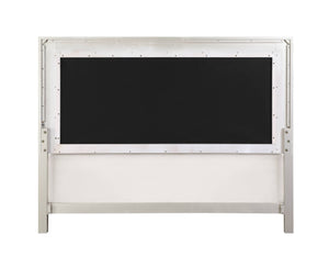 English Elm Sliverfluff Champagne Pu Leather California King Bed with Led Lighting and Storage B2726S00317