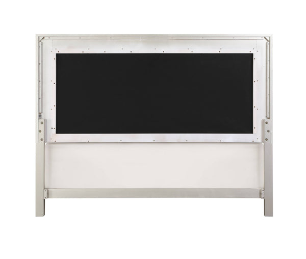 English Elm Sliverfluff Champagne Pu Leather California King Bed with Led Lighting and Storage B2726S00317