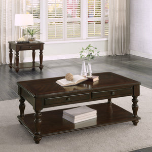 English Elm Modern Turned-Leg Lift-Top Cocktail Table with Hidden Storage and Casters, Classic Living Room Accent Espresso 33.75 L x 25.25 W x 8.75 H B011P297533