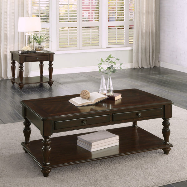 English Elm Modern Turned-Leg Lift-Top Cocktail Table with Hidden Storage and Casters, Classic Living Room Accent Espresso 33.75 L x 25.25 W x 8.75 H B011P297533