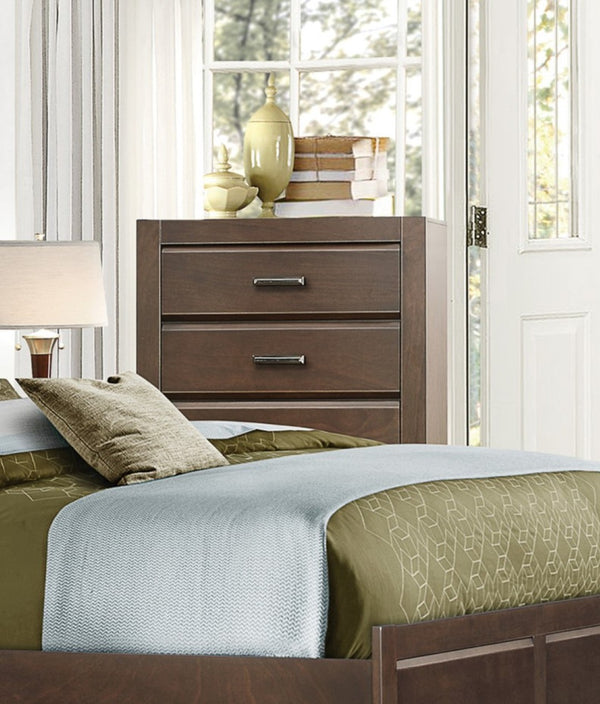 English Elm Espresso Five Drawer Chest Okume Veneer Bold Frame Contemporary Bedroom Storage B011P257336