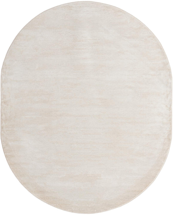 Unique Loom Finsbury Kate Machine Made Solid Rug Ivory, Beige 7' 10" x 10' 0"