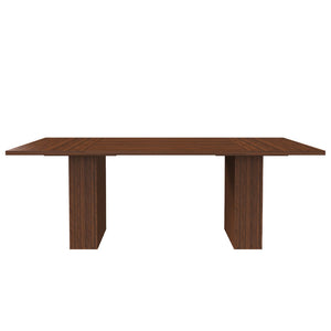 English Elm 78 Inch Rectangular Farmhouse Dining Table Seats 6 with Built-in Storage Base W2700P385518