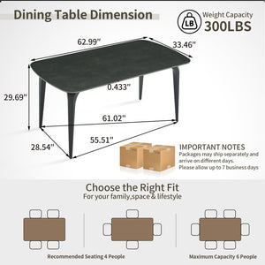 English Elm Modern Sintered Stone Rectangular Dining Table with Gold Accent Metal Base W3493S00015