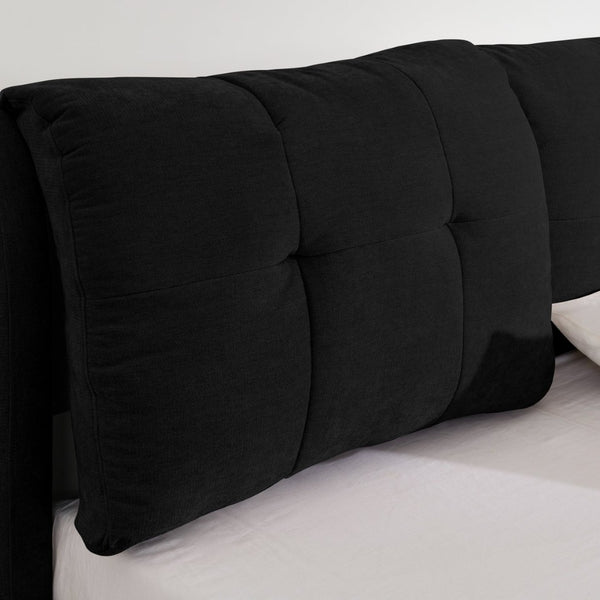 English Elm Queen Size Hydraulic Platform Bed With Storage, Upholstered Headboard & Stylish Chenille Fabric Finish W1413S00114-GIGA