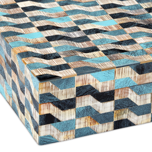 Ezra Decorative Box Set of 2 - Artisan Crafted Bone & Horn with Linen-Lined Interiors, Unique Style