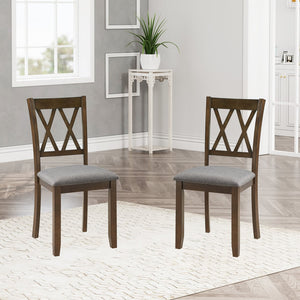 English Elm Dining Chairs Set Of 4 - Ergonomic Walnut Wooden Dining Room Chairs With Padded Seats & Style W1998P317437