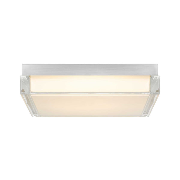 English Elm 11-inch Matte Led Flush Mount Ceiling Light Dimmable Frosted Diffuser Modern Low Profile Chrome B370P398965