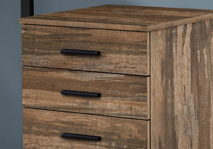 English Elm File Cabinet Rolling Mobile Storage Drawer Unit with Smooth Glides, Printer Stand, Compact Mobility Brown 25 L x 20 W x 7 H B2710P219950