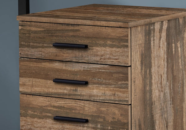 English Elm File Cabinet Rolling Mobile Storage Drawer Unit with Smooth Glides, Printer Stand, Compact Mobility Brown 25 L x 20 W x 7 H B2710P219950