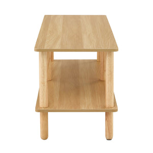 English Elm Modern 2-Tier Tv Stand With Open Storage Shelf, Elegant Design, Durable Rubberwood Legs, Easy Assemble W2984P228504