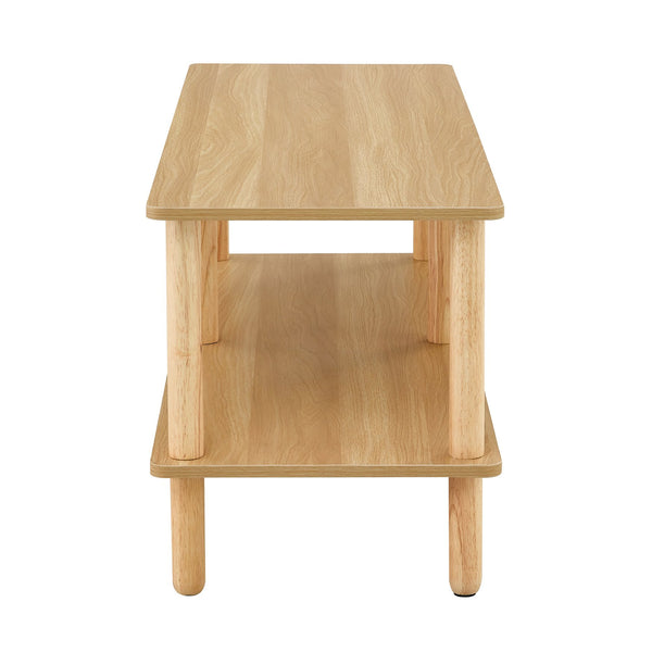 English Elm Modern 2-Tier Tv Stand With Open Storage Shelf, Elegant Design, Durable Rubberwood Legs, Easy Assemble W2984P228504