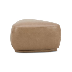 English Elm Jennifer Taylor Home - Pebble Rounded Triangle Cocktail Ottoman with 11-Layer Plywood Frame, Tweed Upholstery, Cozy Seating Tan+Brown B2719P238436