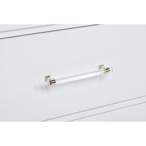 English Elm Helena Pearl White 2-Drawer Nightstand with Soft Curves, Spacious Storage, Modern Chic Bedroom Accent B062P299878