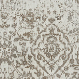 Nourison Damask DAS06 Machine Made Power-loomed Borderless Design Indoor Only Farmhouse Vintage Rug Ivory, White 100% Polyester 99446731302