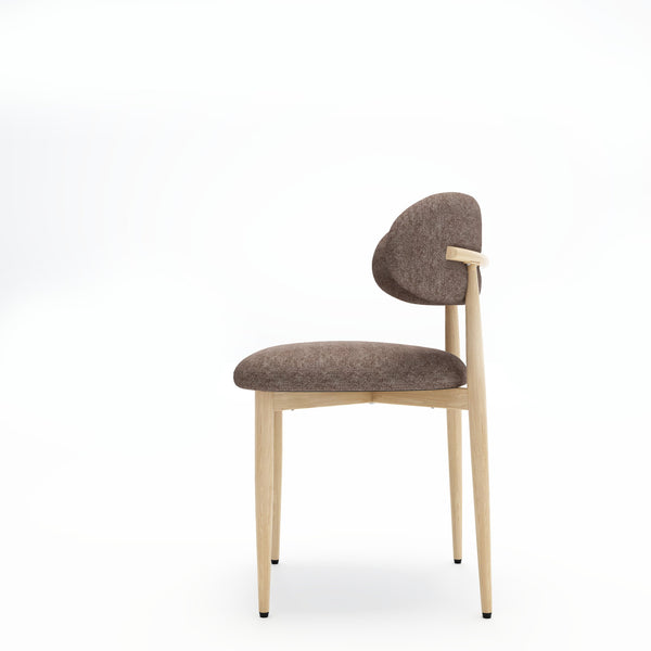 English Elm Dining Chair Set with Wood Grain Metal Frame Upholstered Seat Modern Farmhouse Kitchen Coffee W3316P449685