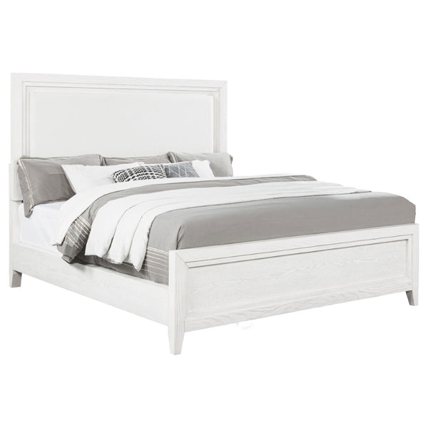 English Elm Hemlock Architectural Platform Bed Warm Wood Grain Headboard for Master Suite B062S01593