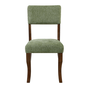 English Elm Contemporary High Back Chenille Dining Chairs Solid Wood Frame Upholstered Set Brown,Olive B011P439066