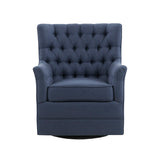 Madison Park Mathis Traditional Swivel Glider Chair MP103-0935 Blue