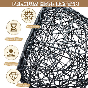 English Elm Cat Swing Bed With Stand & Removable Cushion - Stylish Egg Chair For Cozy Naps & Playtime Fun! W2500P283880