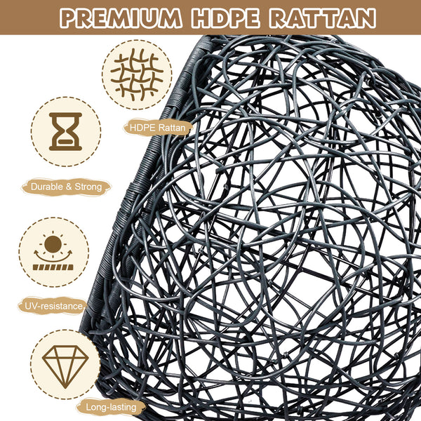 English Elm Cat Swing Bed With Stand & Removable Cushion - Stylish Egg Chair For Cozy Naps & Playtime Fun! W2500P283880