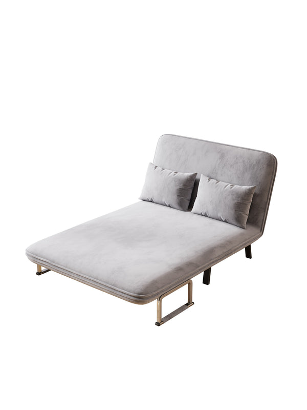 English Elm 39″ Convertible Chair Bed with Adjustable Backrest & Pillow, Steel-Frame Sleeper Chair for Small Spaces Comfortable Multifunctional Lounge Sofa LIGHT GREY W1767P192812