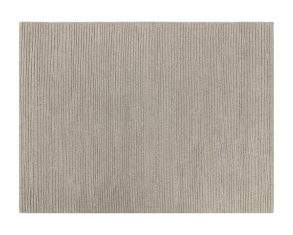 Sunpan Deva Hand-Woven Wool Rug - Artisan Crafted in Elegant Ivory and Beige, Unique Texture & Softness Taupe
