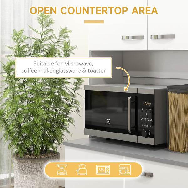 English Elm Homcom 71" Modern Buffet Hutch - Stylish Storage & Display Solution For Kitchen & Dining Spaces W2225S00044