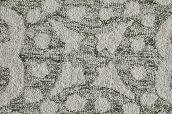 Feizy Rugs Belfort Hand-tufted Wool Rug In Classic Colors - Elegant Floral & Geometric Designs For Timeless Style Ivory,Green Wool 8698a28fgrn000f00