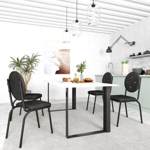 English Elm 4-piece Faux Leather Counter Stools Waterproof Upholstered Metal Frame Kitchen Set D665099243