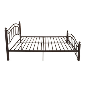 English Elm Christopher Knight Home® - KING Metal Bed Frame King Size Platform Bed with Geometric Headboard, Sturdy Iron, Underbed Storage Opportunity Copper 79.25 L x 28.75 W x 3.5 H 63298.00HMCOP-K-UK