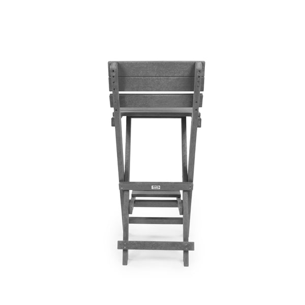 English Elm Harbor Point Recycled Hdpe Outdoor Folding Bar Stool Patio Deck All Season Seating Gray B2745P409648