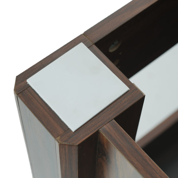 English Elm Christopher Knight Home® - 36" Modern Wall-Mounted Bathroom Vanity with Ceramic Sink, Soft-Close Doors, Fluted Accent & Open Shelves Antique brown N817P245321B