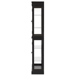 English Elm Lighted Curio Display Cabinet - Elegant Glass Storage With Ambient Lighting For Wine, Toys & More W2275P292640