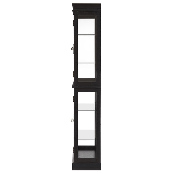 English Elm Lighted Curio Display Cabinet - Elegant Glass Storage With Ambient Lighting For Wine, Toys & More W2275P292640