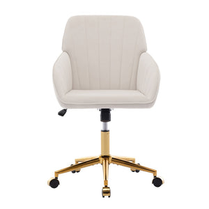 English Elm Ty Ergonomic Swivel Office Chair Memory Foam Seat Gold Base Home Desk Comfort W2311P198739