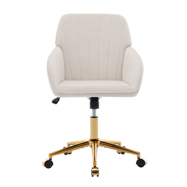 English Elm Ty Ergonomic Swivel Office Chair Memory Foam Seat Gold Base Home Desk Comfort W2311P198739