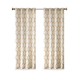 Madison Park Brooklyn Modern/Contemporary Metallic Geo Embroidered Curtain Panel MP40-4364 Spice