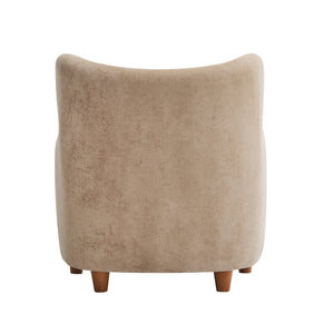 English Elm Christopher Knight Home® - Lucia Velvet Wingback Armchair with Pocket Spring Cushion, Mid-Century Birch Legs, Luxe Comfort Camel 31.5 L x 30.75 W x 30.5 H N776P205426M